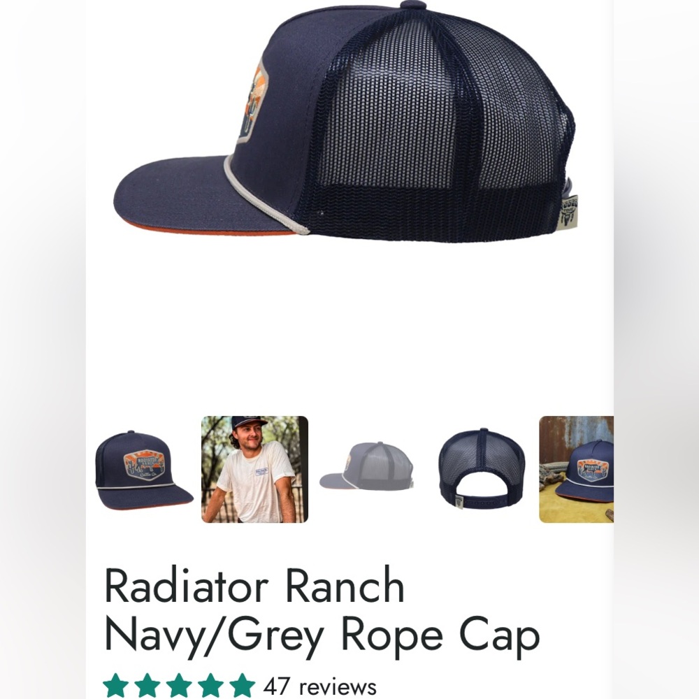 Dale Brisby’s Radiator Ranch Rope Cap in Navy/Gray - Picture 3 of 16
